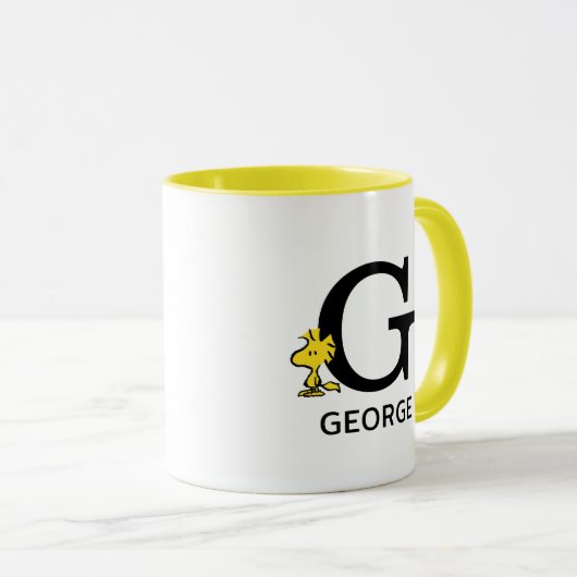 Peanuts | Woodstock Naam & Monogram G Mok (Voorkant rechts)