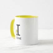 Peanuts | Woodstock Naam & Monogram I Mok (Voorkant links)