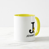 Peanuts | Woodstock Naam & Monogram J Mok (Voorkant rechts)