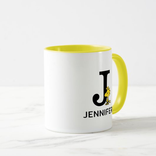 Peanuts | Woodstock Naam & Monogram J Mok (Voorkant rechts)