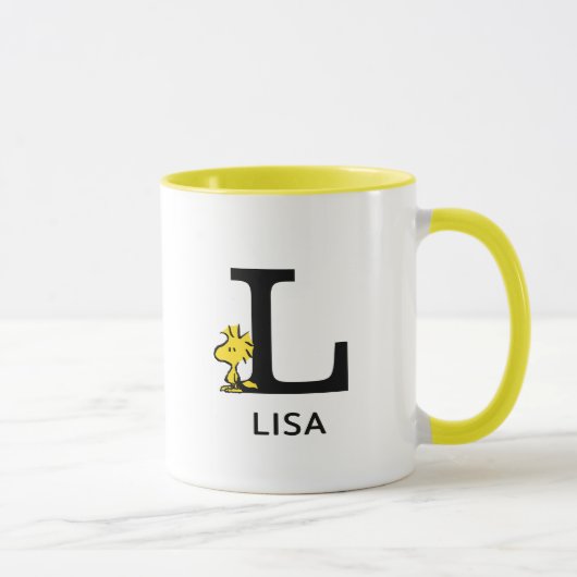 Peanuts | Woodstock Naam & Monogram L Mok (Rechts)