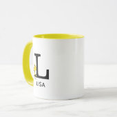 Peanuts | Woodstock Naam & Monogram L Mok (Voorkant links)