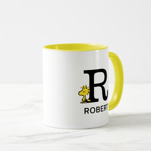 Peanuts | Woodstock Naam & Monogram R Mok (Voorkant rechts)