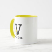 Peanuts | Woodstock Naam & Monogram V Mok (Voorkant links)