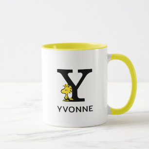 Peanuts Woodstock Naam & Monogram Y Mok