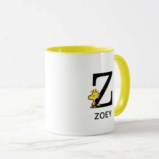 Peanuts | Woodstock Naam & Monogram Z Mok (Voorkant rechts)