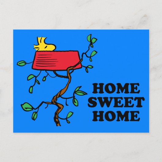 Peanuts | Woodstock Napping | Nieuw adres Briefkaart (Voorkant)