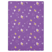 Peanuts | Woodstock Paarse hartpatroon Klembord (Achterkant)
