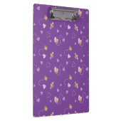 Peanuts | Woodstock Paarse hartpatroon Klembord (Rechts)
