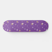 Peanuts | Woodstock Paarse hartpatroon Persoonlijk Skateboard (Horizontaal)