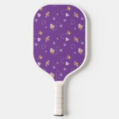 Peanuts | Woodstock Paarse hartpatroon Pickleball Paddle (Achterkant)