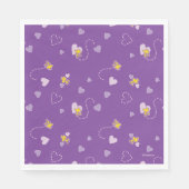 Peanuts | Woodstock Paarse hartpatroon Servet (Voorkant)