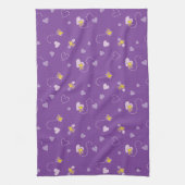 Peanuts | Woodstock Paarse hartpatroon Theedoek (Verticaal)