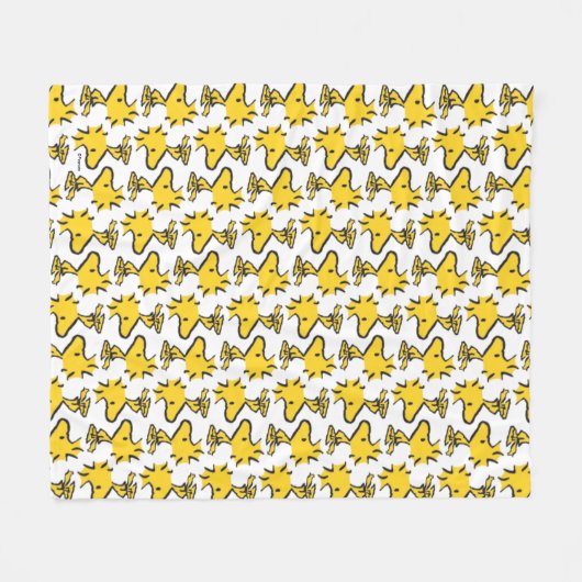 Peanuts | Woodstock Patroon Fleece Deken (Voorkant (Horizontaal))