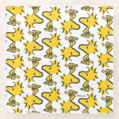 Peanuts | Woodstock Patroon Glazen Onderzetter (Voorkant)