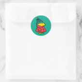 Peanuts | Woodstock Puffy Winterjas Ronde Sticker (Tas)