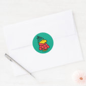 Peanuts | Woodstock Puffy Winterjas Ronde Sticker (Envelop)