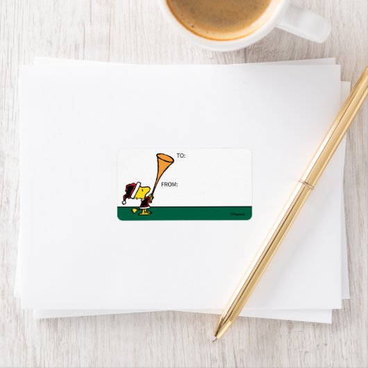 Peanuts | Woodstock Santa Claus Cadeau Label (Insitu)