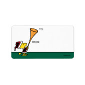 Peanuts | Woodstock Santa Claus Cadeau Label (Voorkant)
