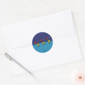 Peanuts | Woodstock Sneeuwschep Team Ronde Sticker (Envelop)