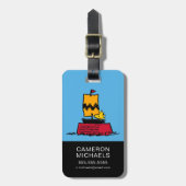 Peanuts | Woodstock Snoopy Dish Zeilboot Bagagelabel (Voorkant verticaal)