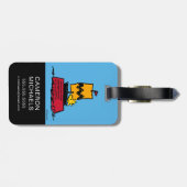 Peanuts | Woodstock Snoopy Dish Zeilboot Bagagelabel (Achterkant horizontaal)