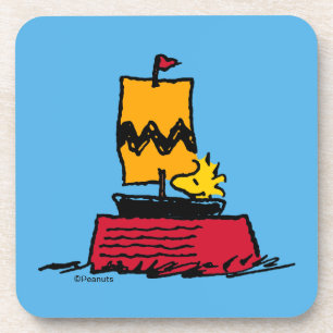 Peanuts   Woodstock Snoopy Dish Zeilboot Bier Onderzetter