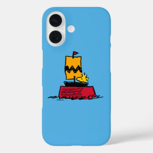 Peanuts   Woodstock Snoopy Dish Zeilboot iPhone 16 Hoesje
