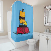 Peanuts | Woodstock Snoopy Dish Zeilboot Douchegordijn (In situ)