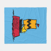 Peanuts | Woodstock Snoopy Dish Zeilboot Fleece Deken (Voorkant (Horizontaal))
