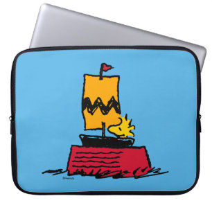 Peanuts Woodstock Snoopy Dish Zeilboot Laptop Sleeve
