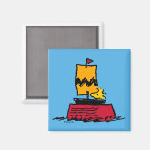 Peanuts | Woodstock Snoopy Dish Zeilboot Magneet (Voorkant / Achterkant)