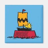 Peanuts | Woodstock Snoopy Dish Zeilboot Magneet (Voorkant)
