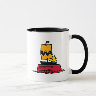 Peanuts   Woodstock Snoopy Dish Zeilboot Mok
