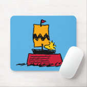 Peanuts | Woodstock Snoopy Dish Zeilboot Muismat (Met muis)