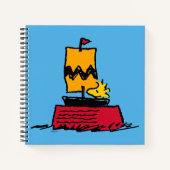 Peanuts | Woodstock Snoopy Dish Zeilboot Notitieboek (Voorkant)