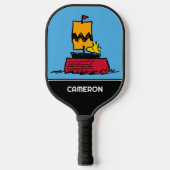 Peanuts | Woodstock Snoopy Dish Zeilboot Pickleball Paddle (Voorkant)