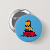 Peanuts | Woodstock Snoopy Dish Zeilboot Ronde Button 5,7 Cm (Voorkant /achterkant)