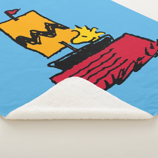 Peanuts | Woodstock Snoopy Dish Zeilboot Sherpa Deken (3/4)