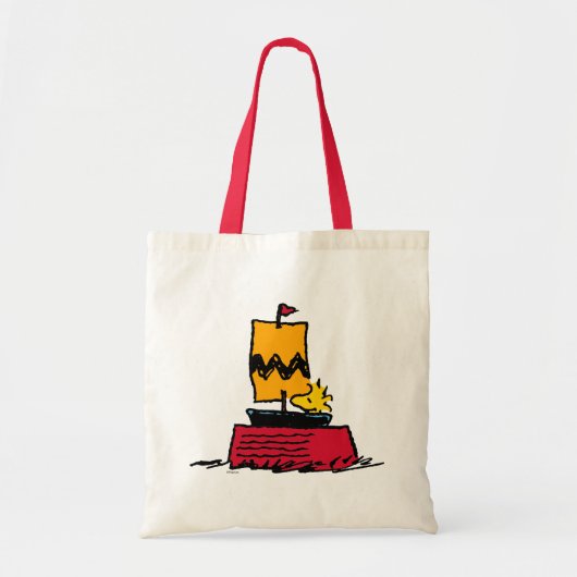 Peanuts | Woodstock Snoopy Dish Zeilboot Tote Bag (Voorkant)