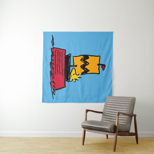 Peanuts | Woodstock Snoopy Dish Zeilboot Wandkleed (In Situ (horizontaal))