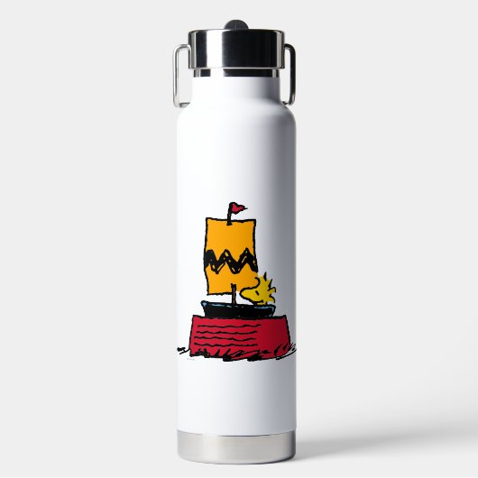 Peanuts | Woodstock Snoopy Dish Zeilboot Waterfles (Voorkant)