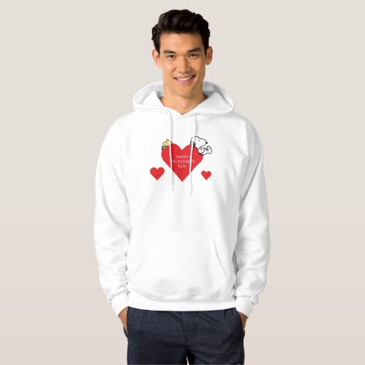 Peanuts | Woodstock & Snoopy Valentijn Hoodie (Voorkant volledig)