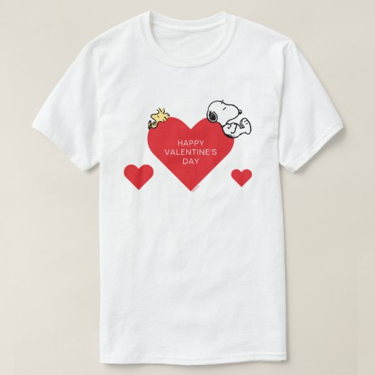 Peanuts | Woodstock & Snoopy Valentijn T-shirt (Design voorkant)