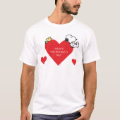 Peanuts | Woodstock & Snoopy Valentijn T-shirt (Voorkant)