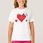 Peanuts | Woodstock & Snoopy Valentijn T-shirt (Voorkant)