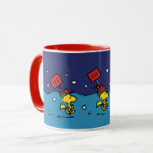 Peanuts | Woodstock Snow Shovel Team Mok (Voorkant links)