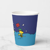 Peanuts | Woodstock Snow Shovel Team Papieren Bekers (Achterkant)