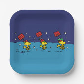 Peanuts | Woodstock Snow Shovel Team Papieren Bordje (Voorkant)