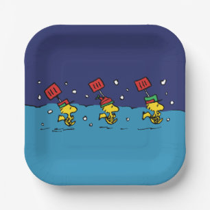 Peanuts   Woodstock Snow Shovel Team Papieren Bordje